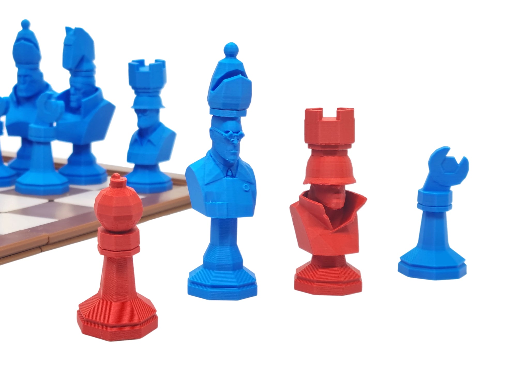TF2 Chess Set STL with swappable heads and bases